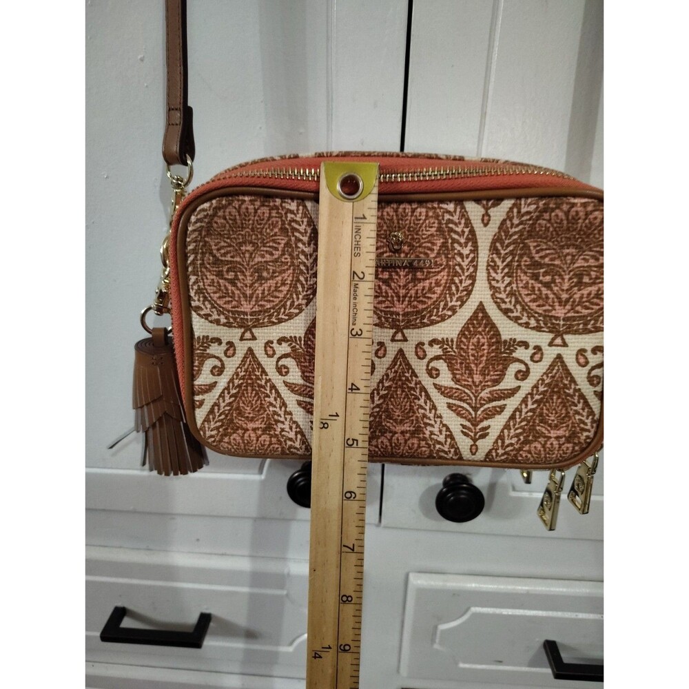 Spartina 449  Zipped Crossbody Handbag Purse Tassel - Picture 4 of 12